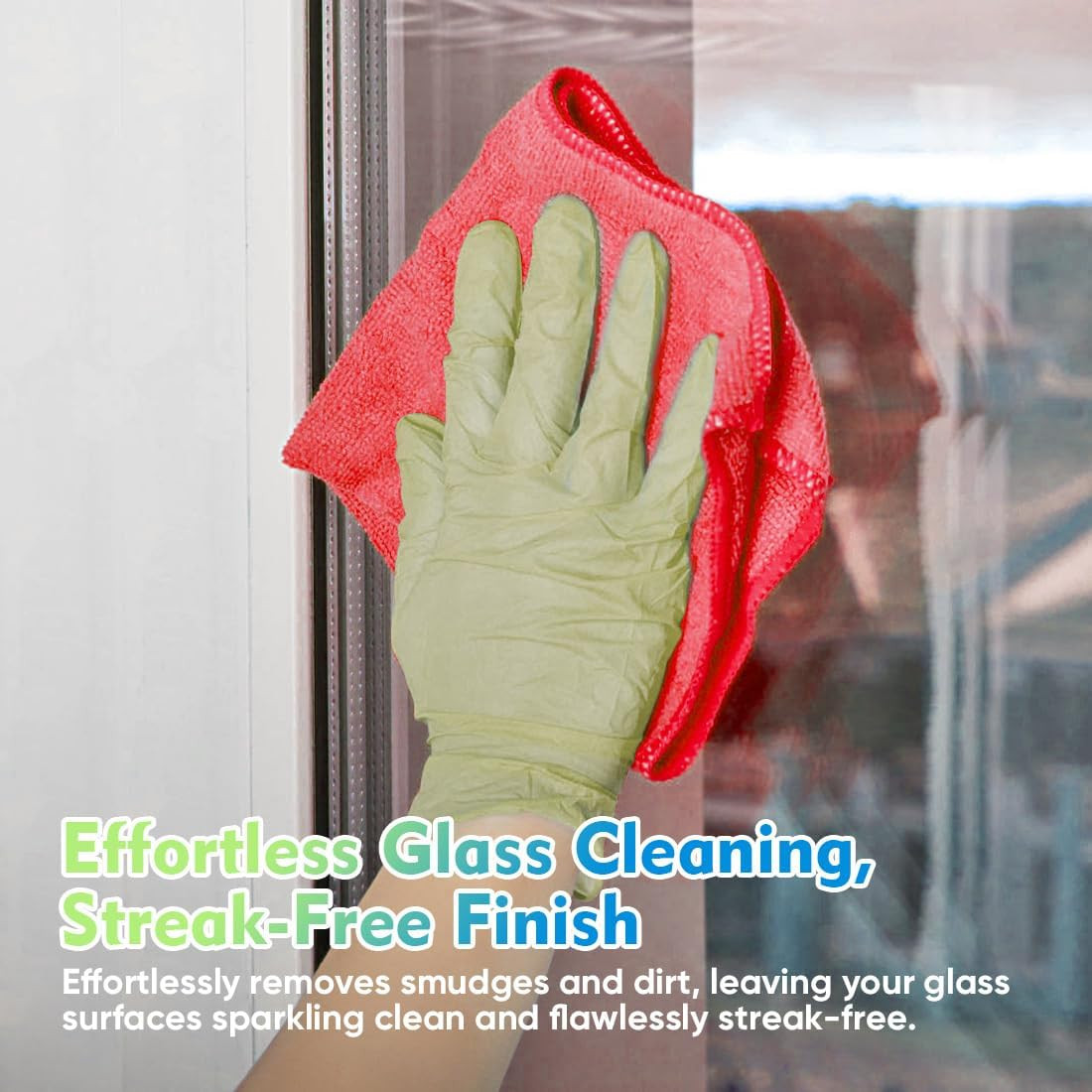 Red Microfiber Cleaning Cloth 12 Pack, 12.5 X 12.5 Inch Microfiber Towels for Ca