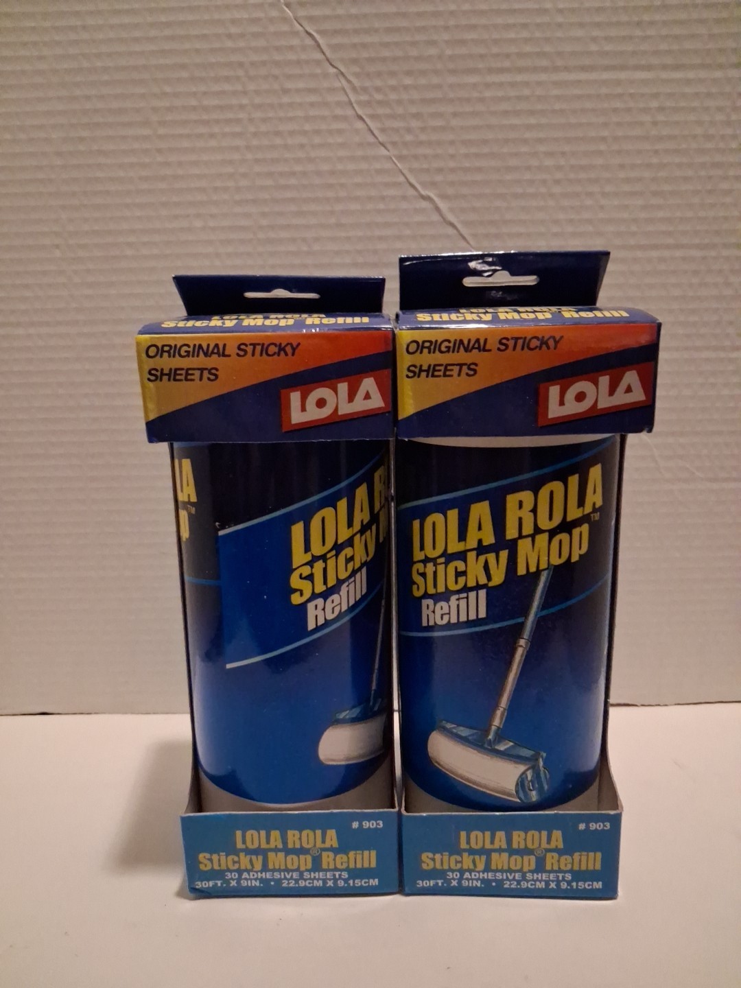 Lot (2) Lola Rola Sticky Mop Refill 30 Ct Adhesive Sheets For #903