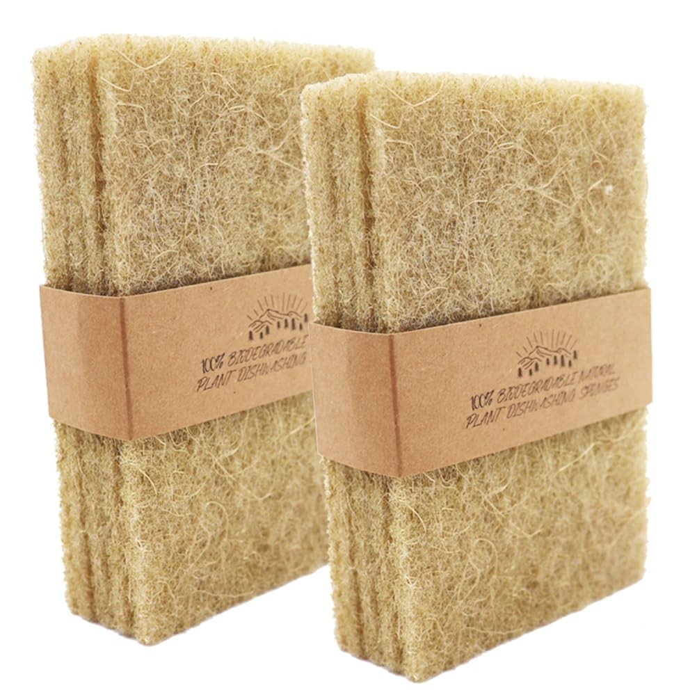Sisal Scouring Pads 10 Pack NonScratch Dish Scrubbers Eco Friendly Kitchen Pots
