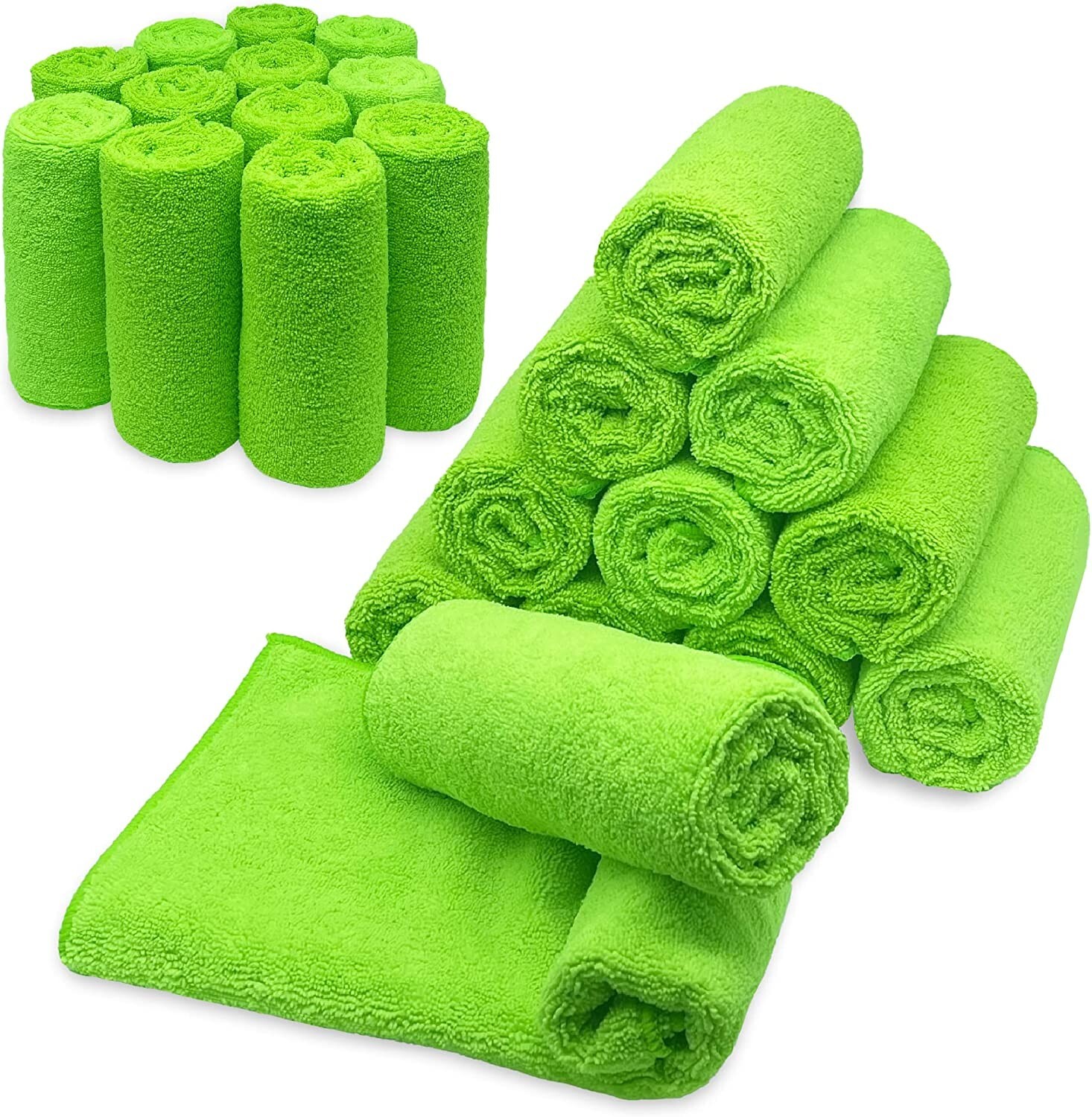 Microfiber Cleaning Cloth Set Of 24 Towel Rag Car Polishing Detailing No-Scratch