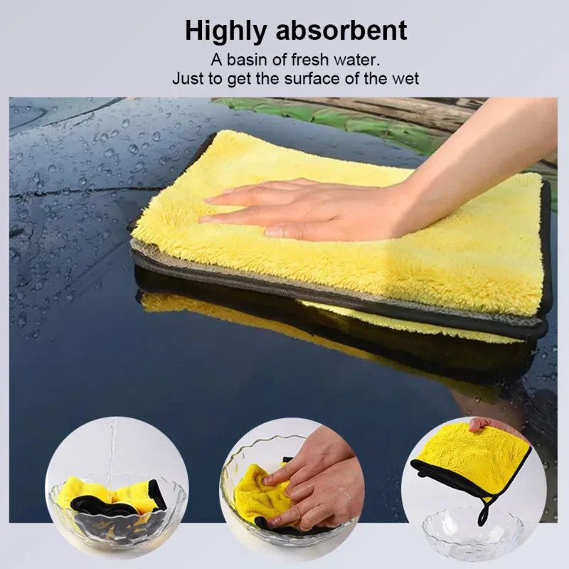 Car Wash Towels Cleaning Cloth Absorbent Dry Cloth General Purpose Microfiber To