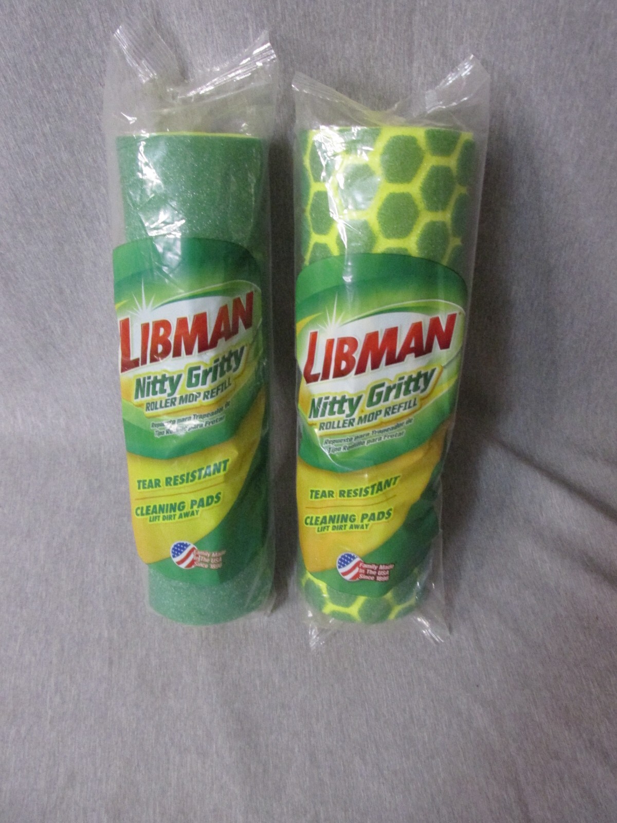 10 Libman Nitty Gritty 10 In. Sponges Roller Mop Refills #02011 New Sealed