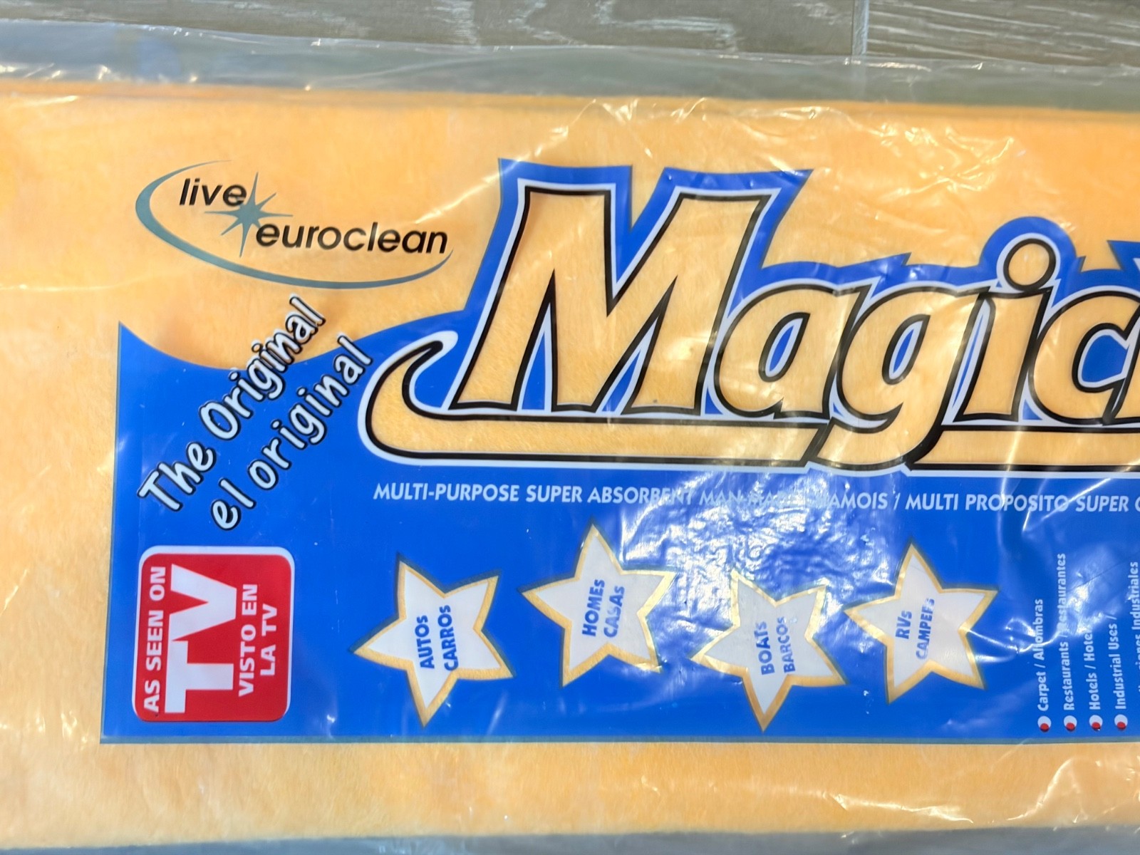Live Euroclean Magicloth Multi-Purpose Super Absorbent Chamois Cloth NOS Germany