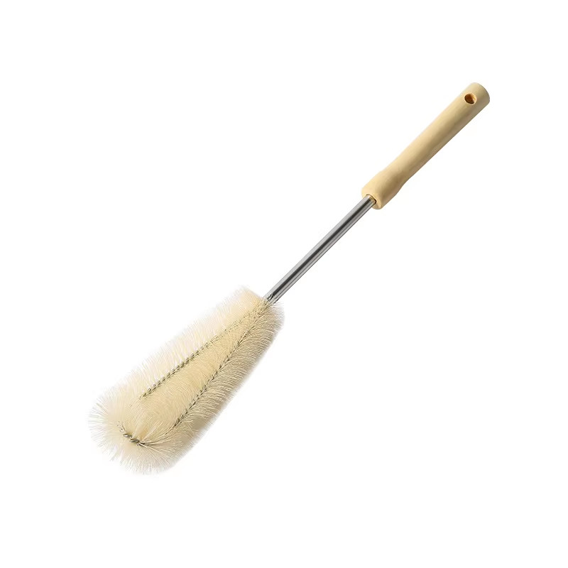 Cup Brush Cleaning Long Handle Wooden Handle Nylon Bristles Small Brush Cup Clea