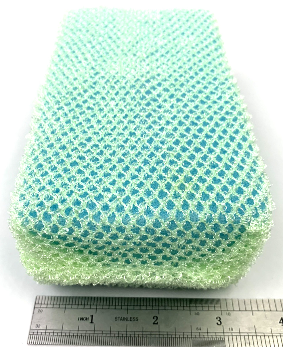 2-pack Japanese Bath Scrub Net Sponge Blue/White