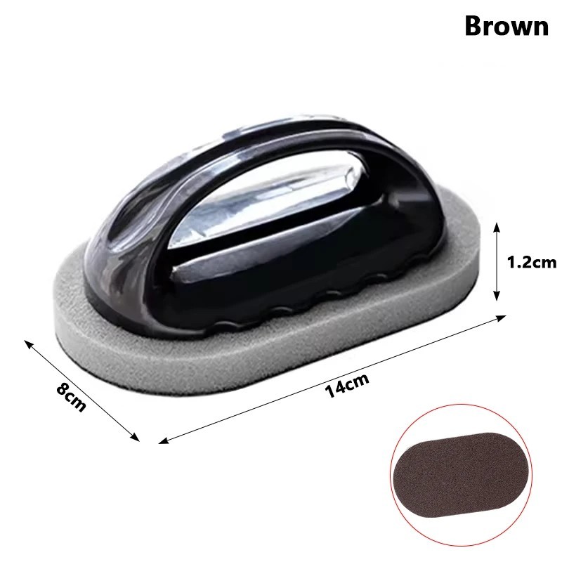 Magic Emery Sponge Cleaning Brush with Handle Rust Stain Eraser Kitchen Bath