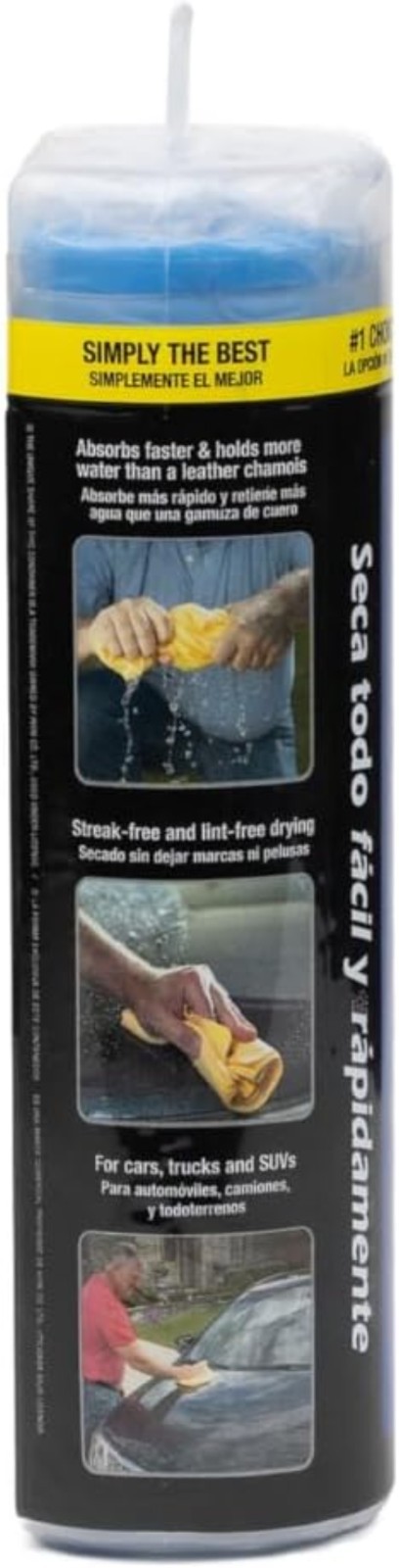 the absorber Large 27-Inch x 17-Inch, Blue – Synthetic Drying Chamois Cloth …