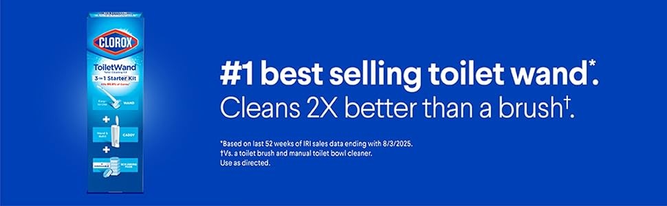 ToiletWand Toilet Cleaner Refills, Toilet brush, Rainforest Rush, 10 Ct