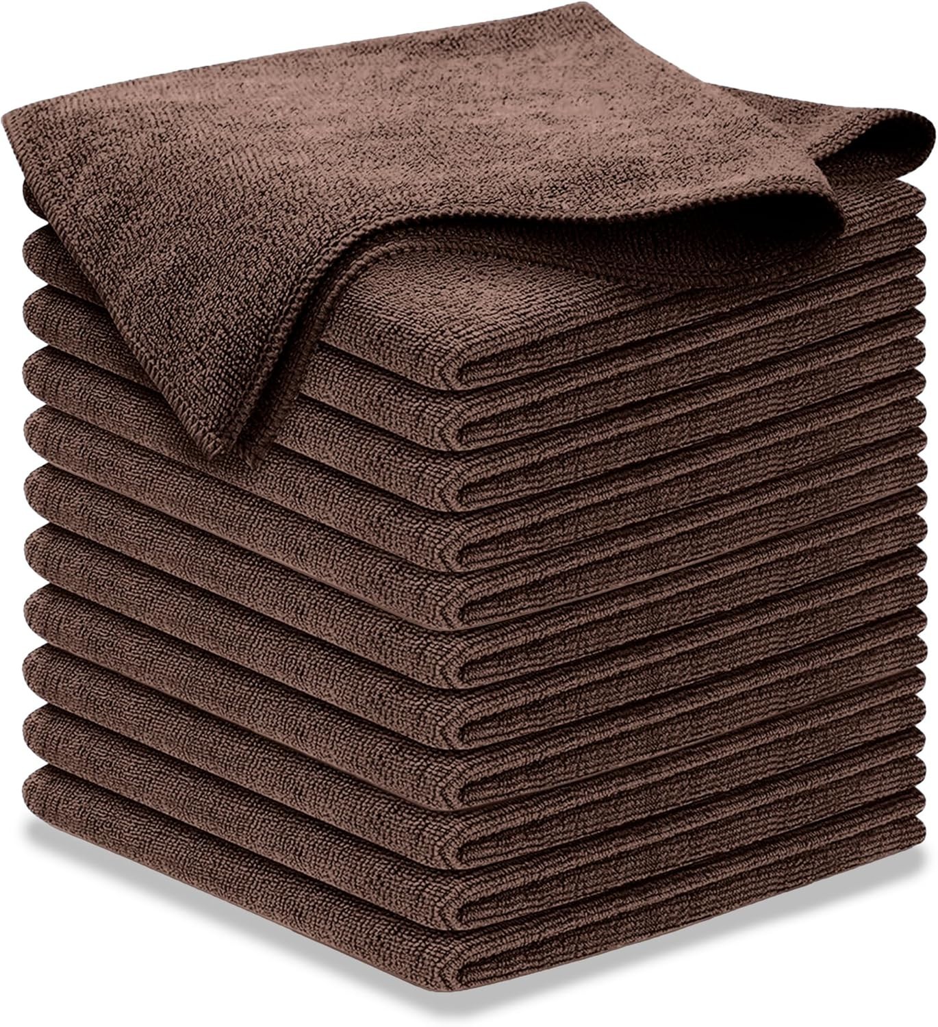 12-Pack Commercial Grade 300GSM Microfiber Cloths 12.5″x12.5″ – Swirl-Free Shine
