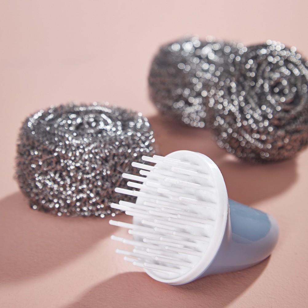 3Pcs Reusable Stainless Steel Wire Kitchen Cleaning Balls Assorted Colors