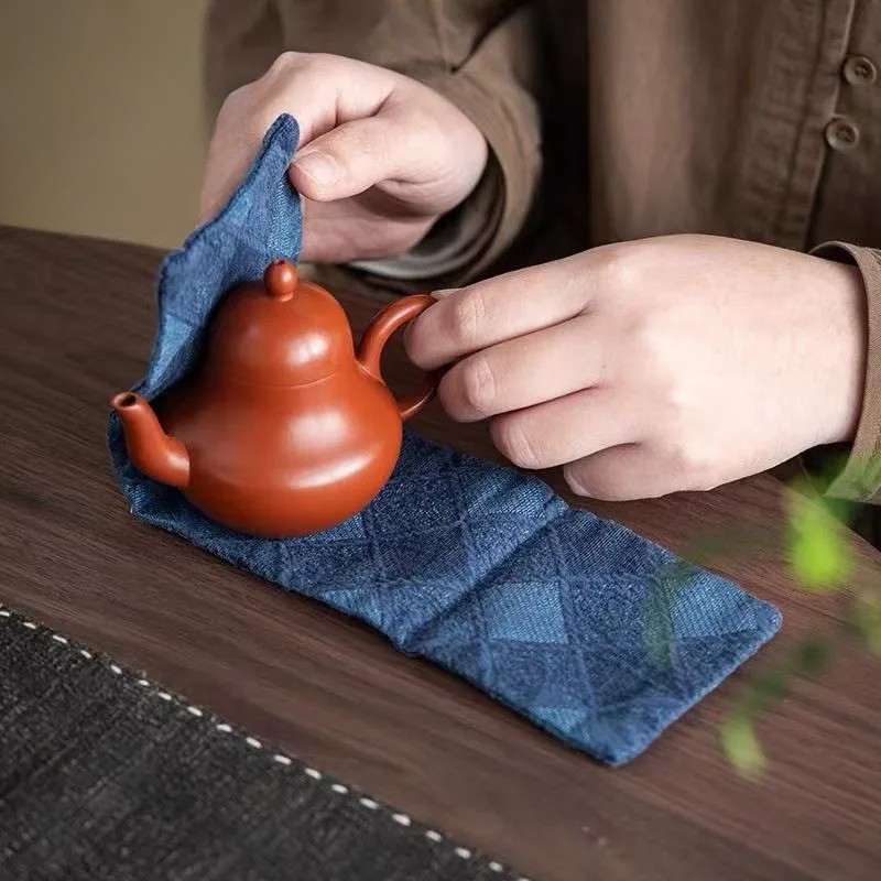 Cotton Linen Towel Chinese Tea Towel Towels Handmade Absorbent Tea Supplies