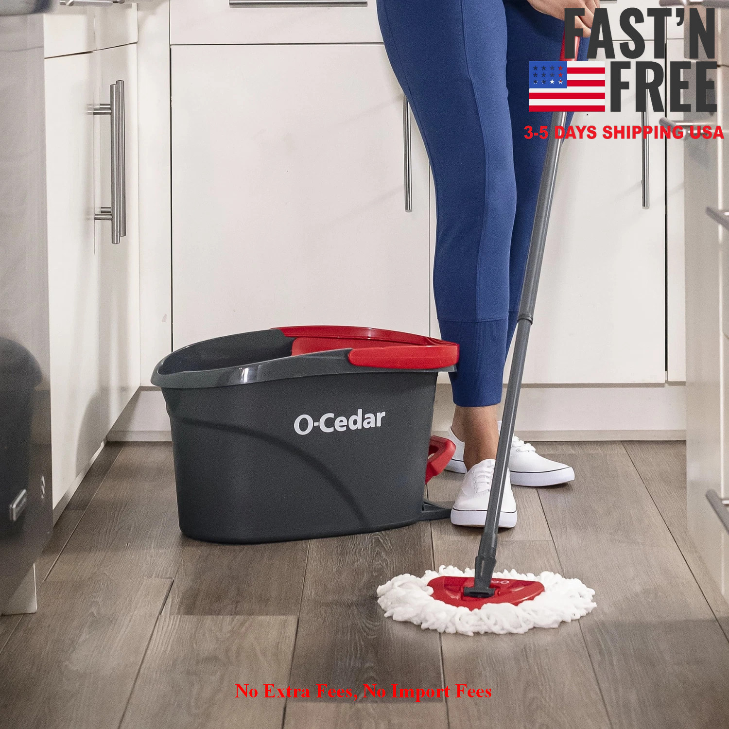 [HOT SALE] O-Cedar EasyWring™ Spin Mop & Bucket System, NEW USA FREE SHIPPING