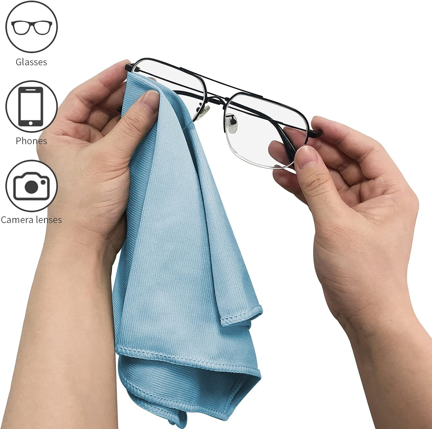 Durable 320 GSM Microfiber Cleaning Cloths – 6 Pack, 16×16 Inch for All Surfaces