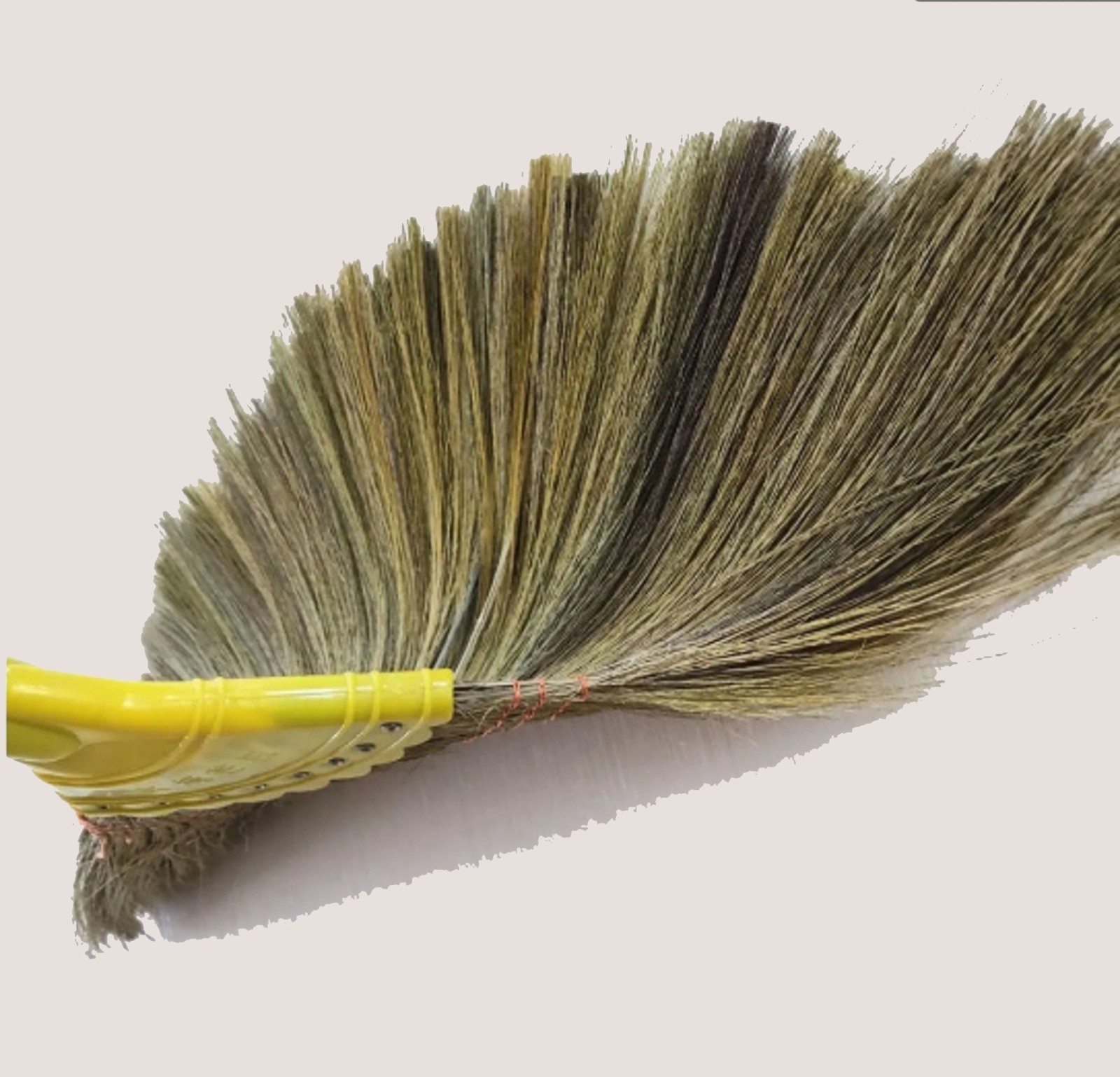 Asian Natural Straw Broom 58 Inch Length Vietnamese Corn Sweep Stainless Steel