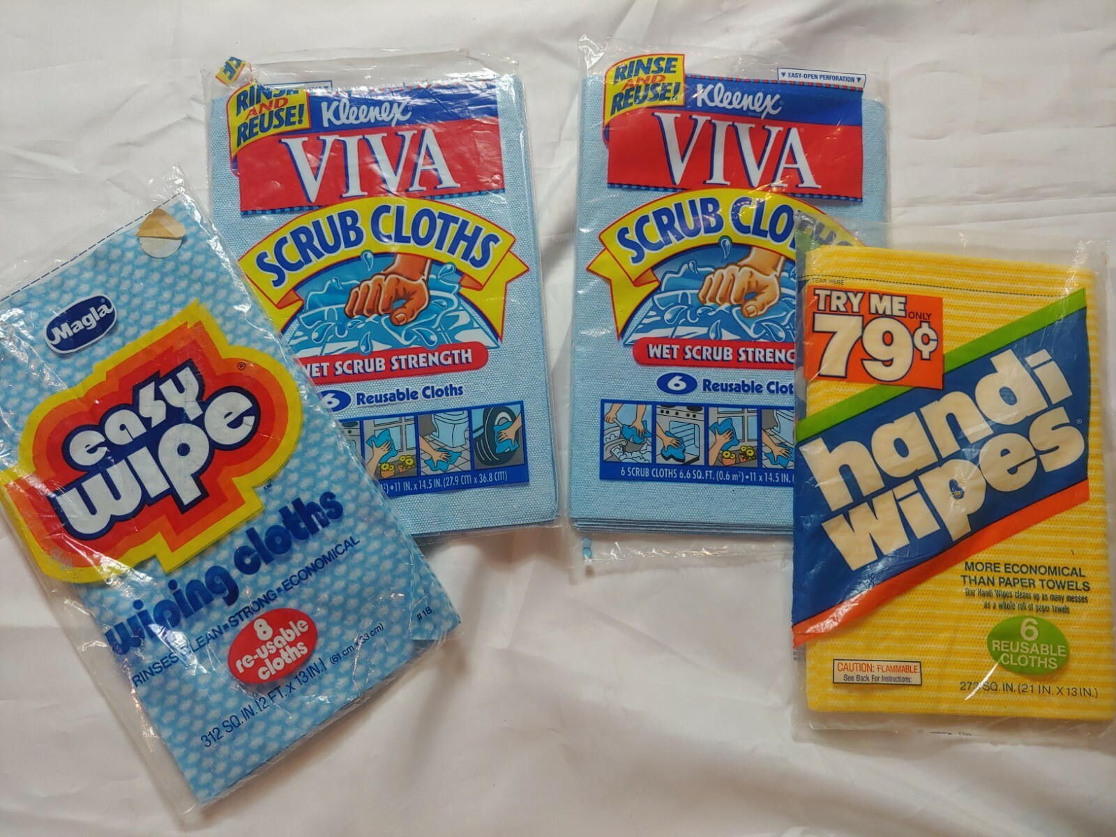 20x Kleenex VIVA Scrub Cloths Reusable Magla easy wipe Handi wipes