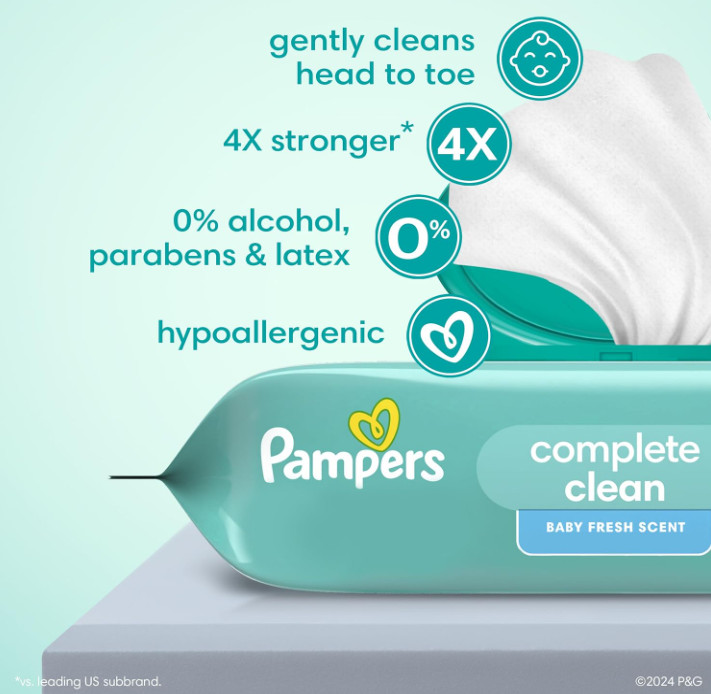 Baby Wet Wipes Cleaning Wet Towel Fresh Scent Hypoallergenic No Parabens-Alcohol