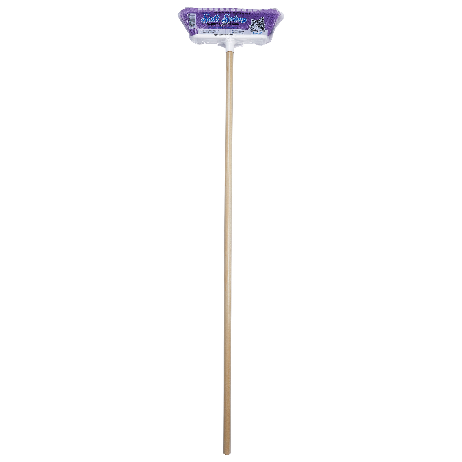 The Original Soft Sweep Magnetic Action Broom Assorted Colors with Natural
