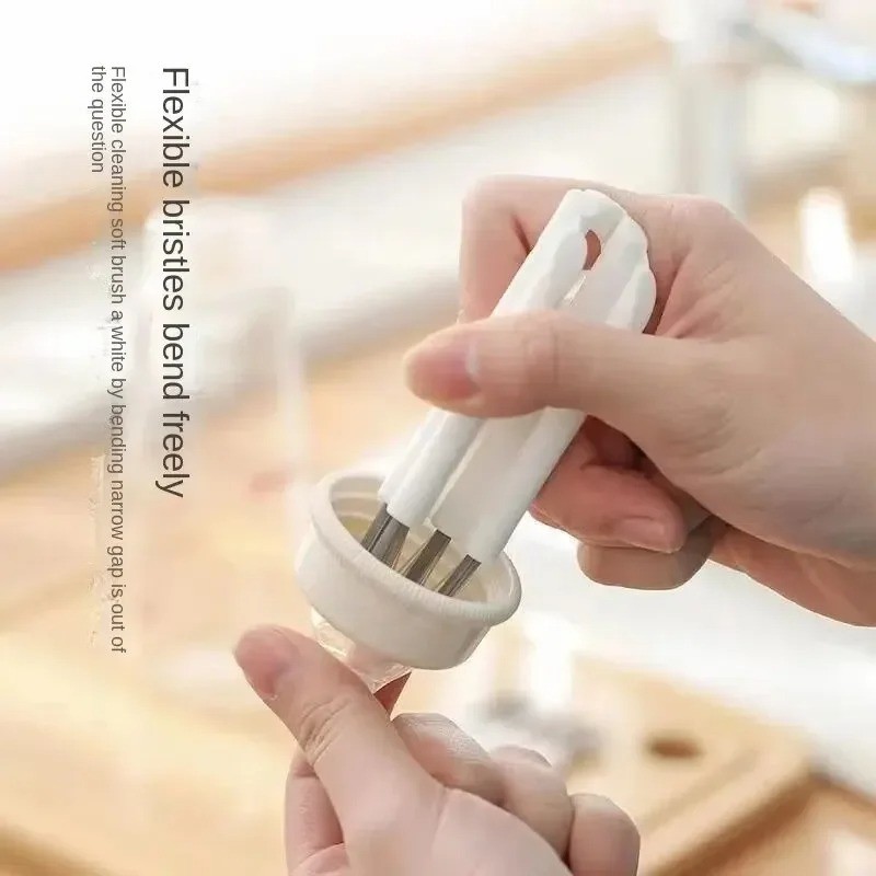 Multifunctional Flexible Gap Cleaning Brush Soft Bristles Cup Bottle Groove Tool