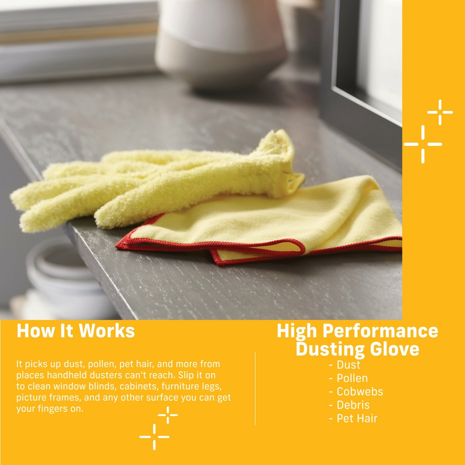 E-Cloth High Performance Dusting Glove, Premium Reusable Microfiber Duster