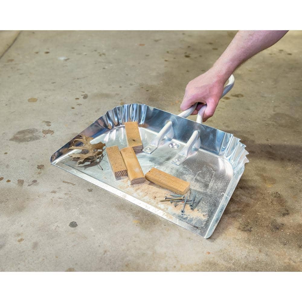 Aluminum Dust Pan Durable 17″ Oversized Handle Cleaning Tool Commercial