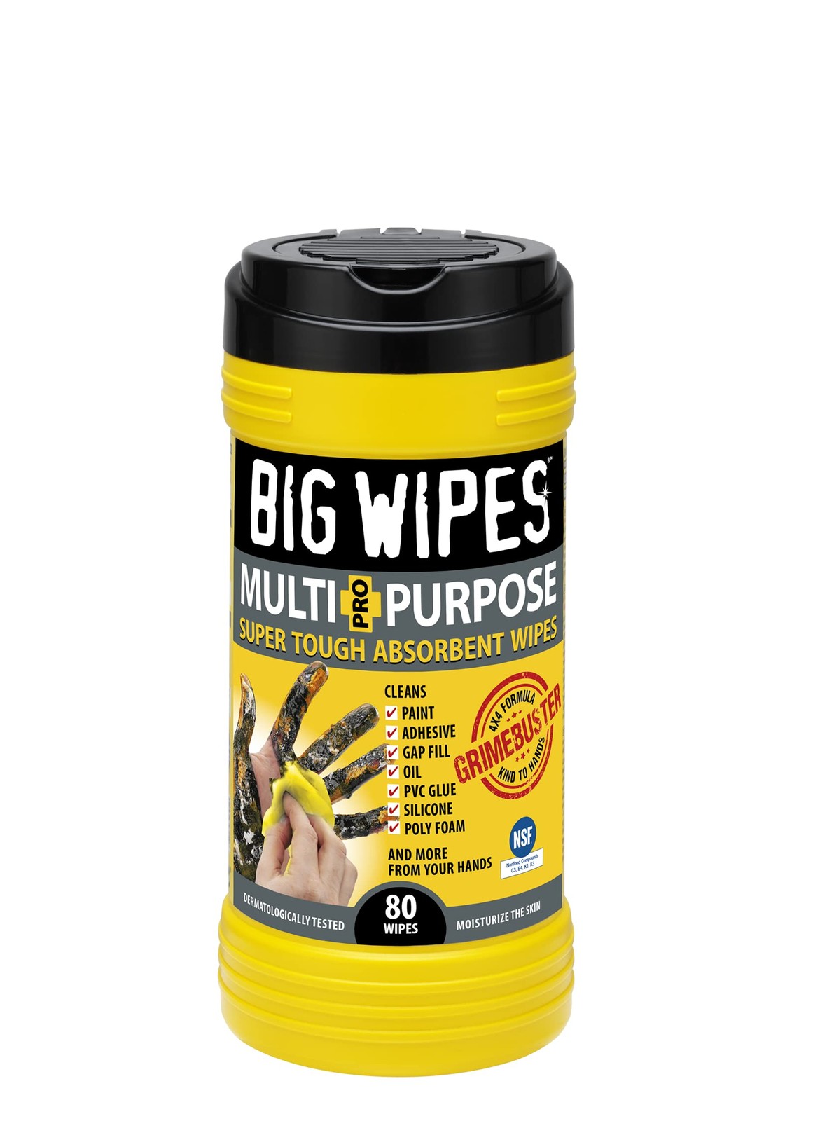 Heavy Duty Industrial Textured Scrubbing Wipes (80 Count (Pack of 1), Multi-P…