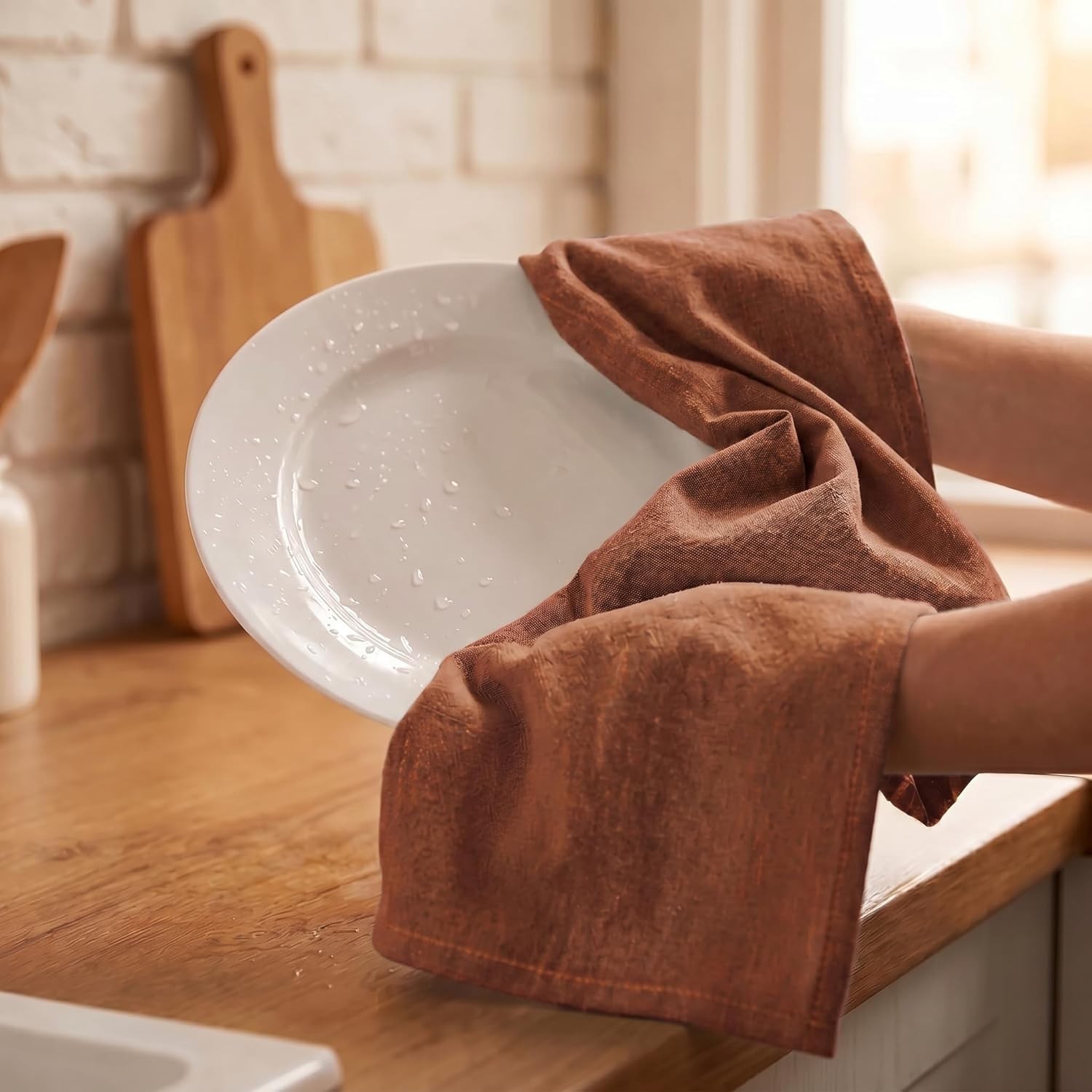 Kitchen Towels 100% Cotton Dish Towels for Kitchen(Set of 8)20”x30” Dish Cloths