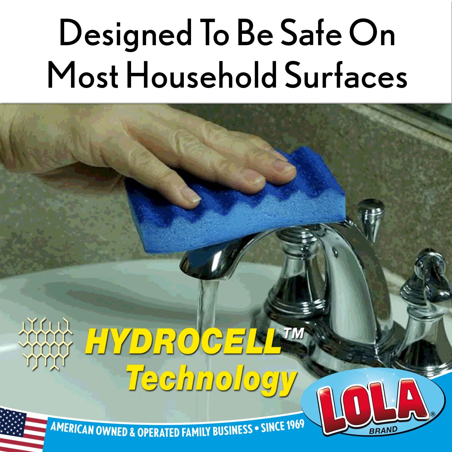 LOLA All Purpose Scrub Sponge, 24 Pack, Made in USA Scrub Sponge- Superior Te…