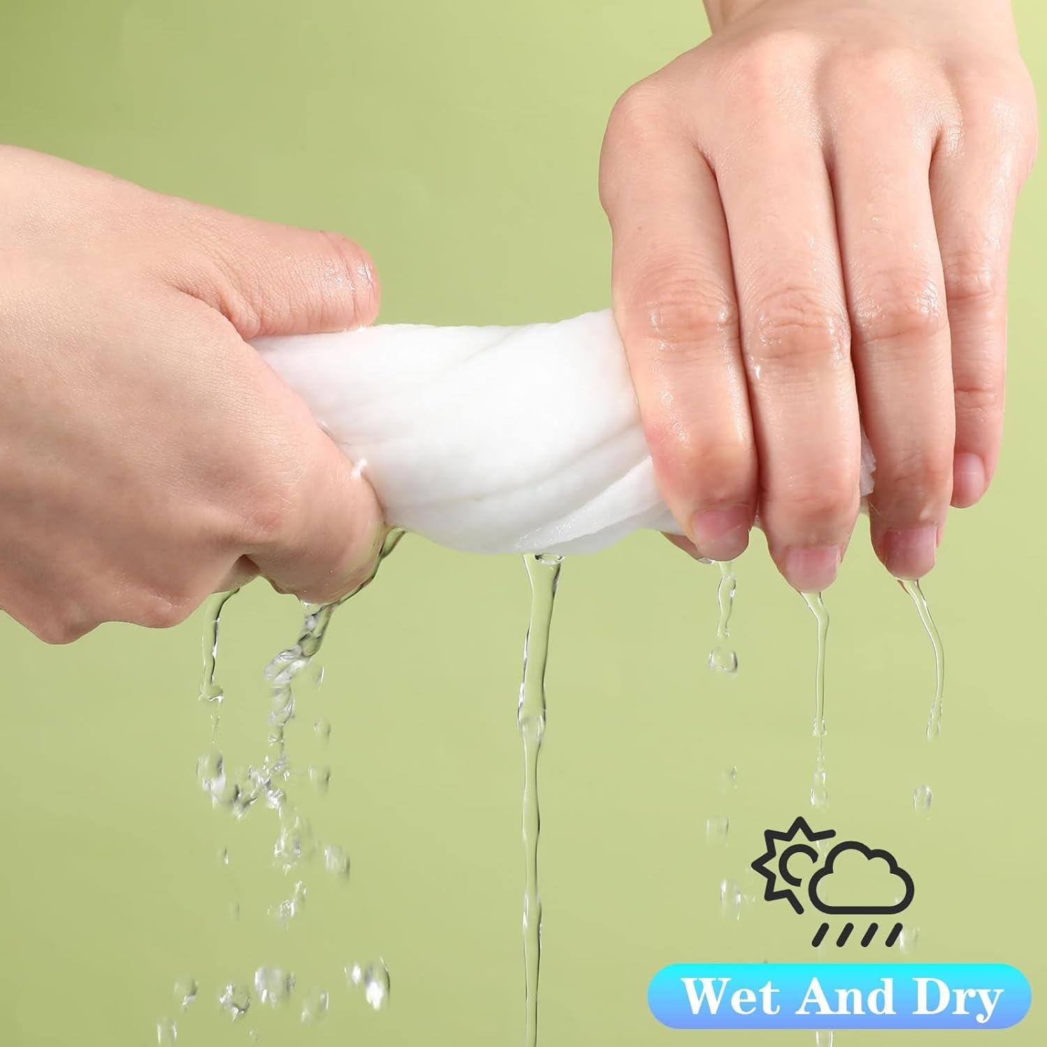 100Pcs Disposable Bath Hair Towels, Pure Cotton Absorbent Large Luxury Tissues,