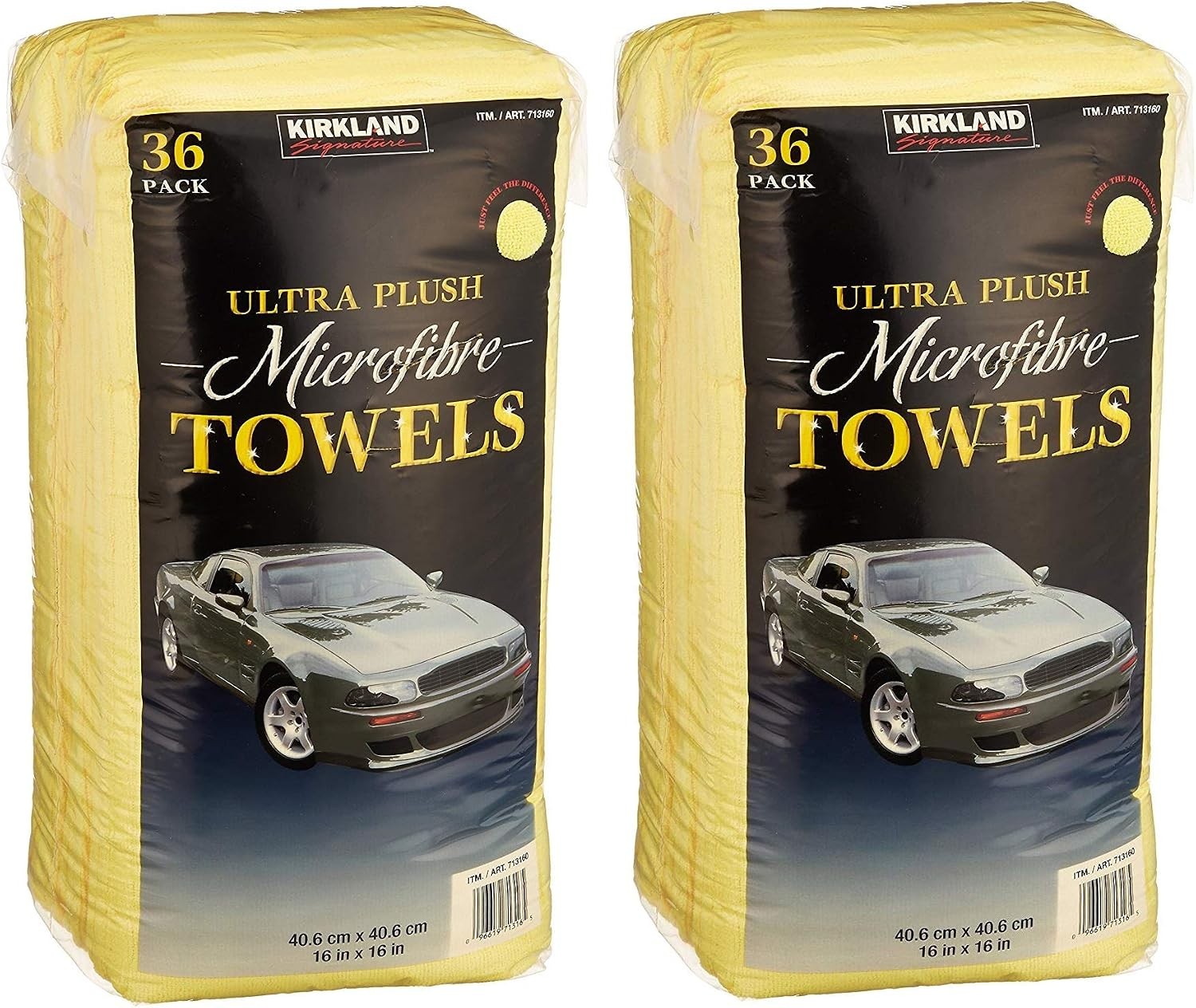 Signature Ultra High Pile Premium Microfiber Towels 36 Count Pack of 2 Yellow