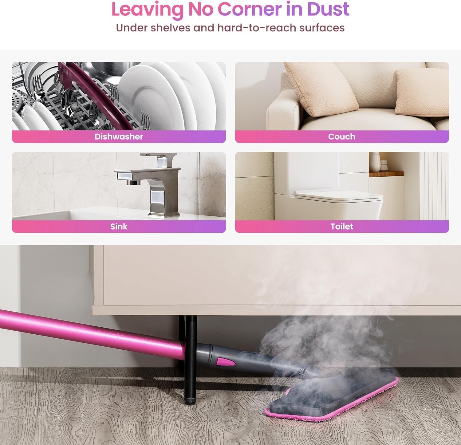 Rapid Heat Up Steam Mop for Hardwood, Tile & More – Effortless Cleaning Routine