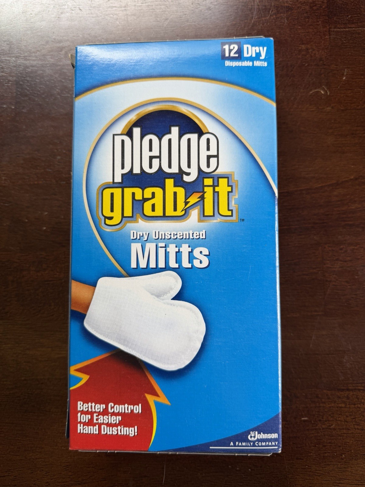 Pledge Grab It Dusting Mitt Gloves 12 Ct Dry Unscented Disposable Discontinued