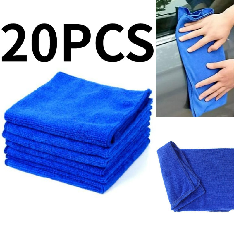 20 PCS Microfiber Cleaning Cloth No-Scratch Rag Car Polishing Detailing Towel US