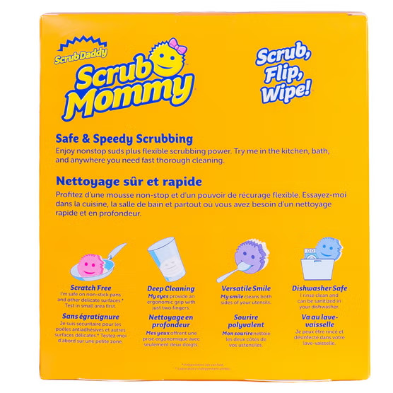 Scrub Mommy Scratch-Free Sponges, Variety Pack, 8-count