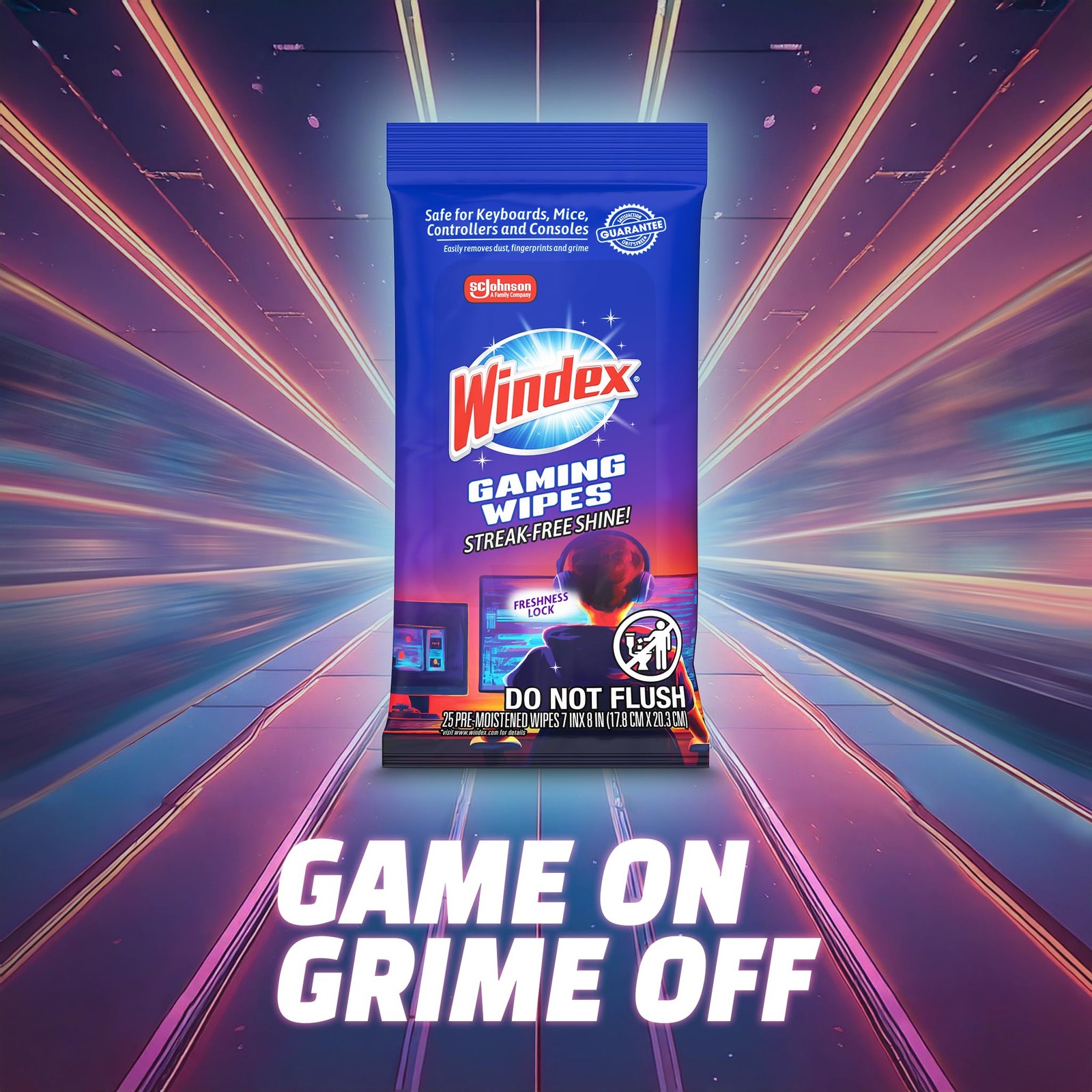 Windex Gaming Cleaning Wipes Pre-Moistened Wipes To Instantly Clean All Gaming