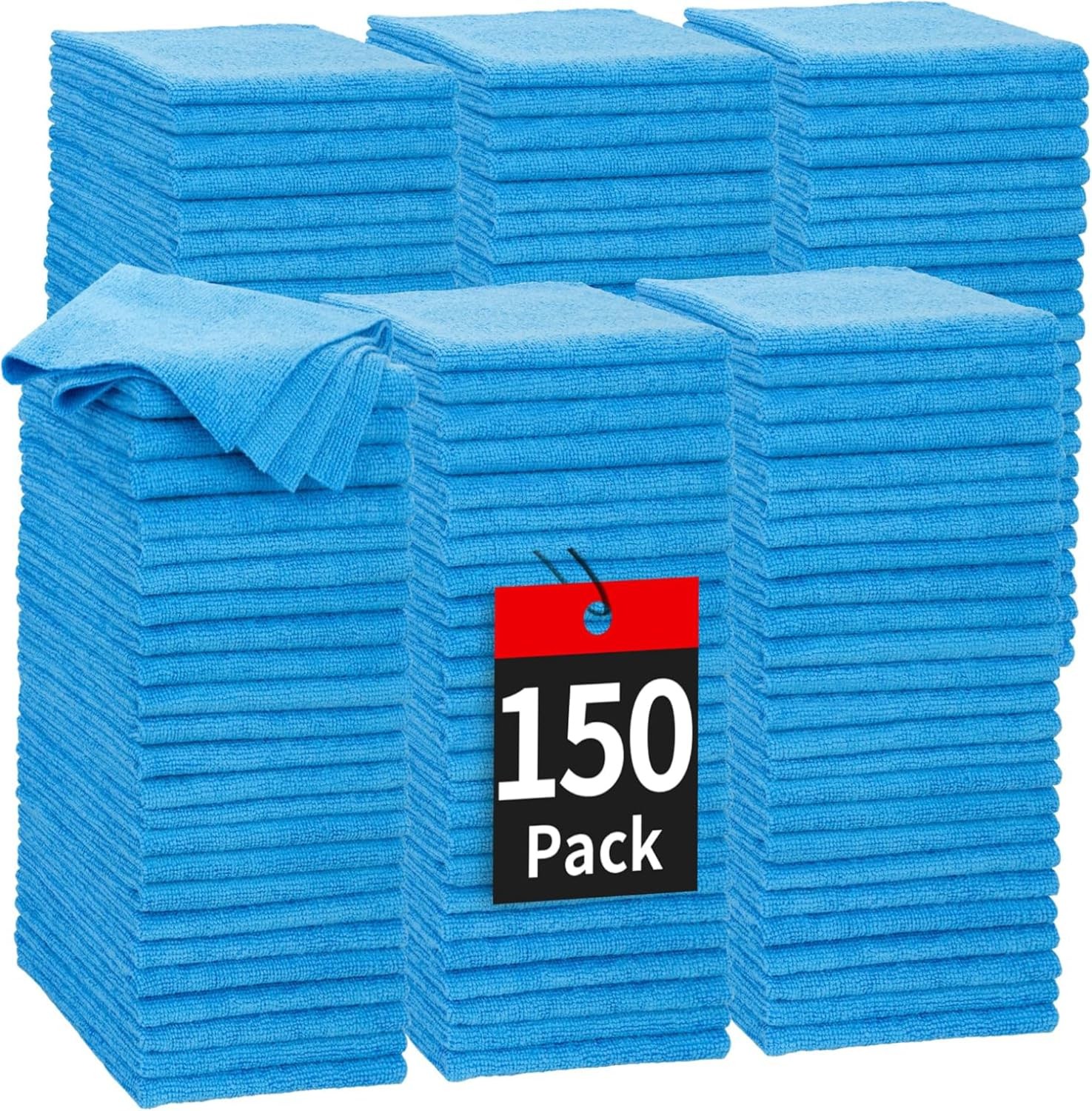 Shop Towels, 150 Pack Cleaning Rags Microfiber Towels, Bulk All-Purpose Micro…