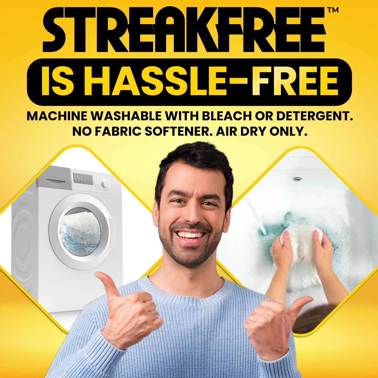 500 White STREAKFREE™ Microfiber Glass and Mirror Cleaning Cloths 16 x 16 inches