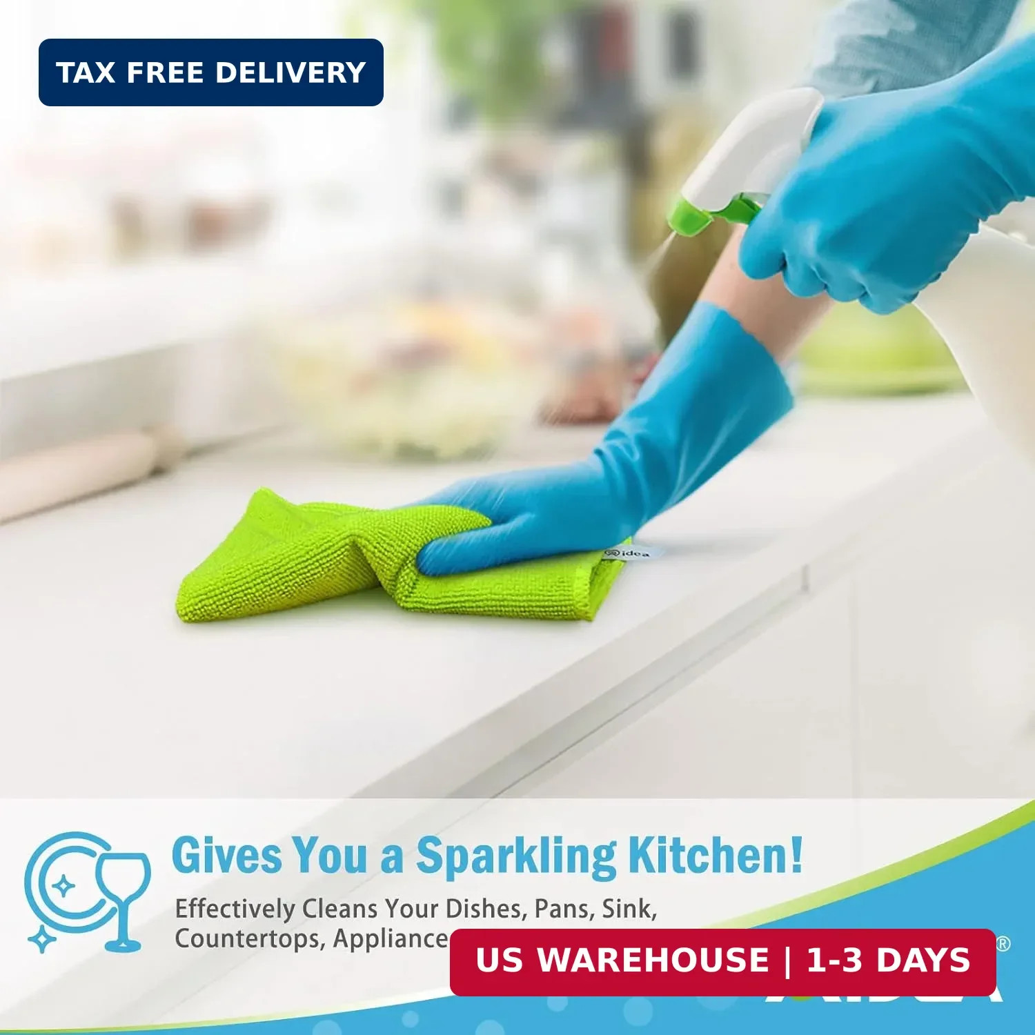 AIDEA Microfiber Cleaning Cloth-50PK, Microfiber Towels for Cars 12″x12″ | Soft