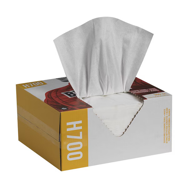Brawny Dry Wipe, Brawny Pro H700, Flat Box, Heavy Absorbency, 13 in x 15 in, 300