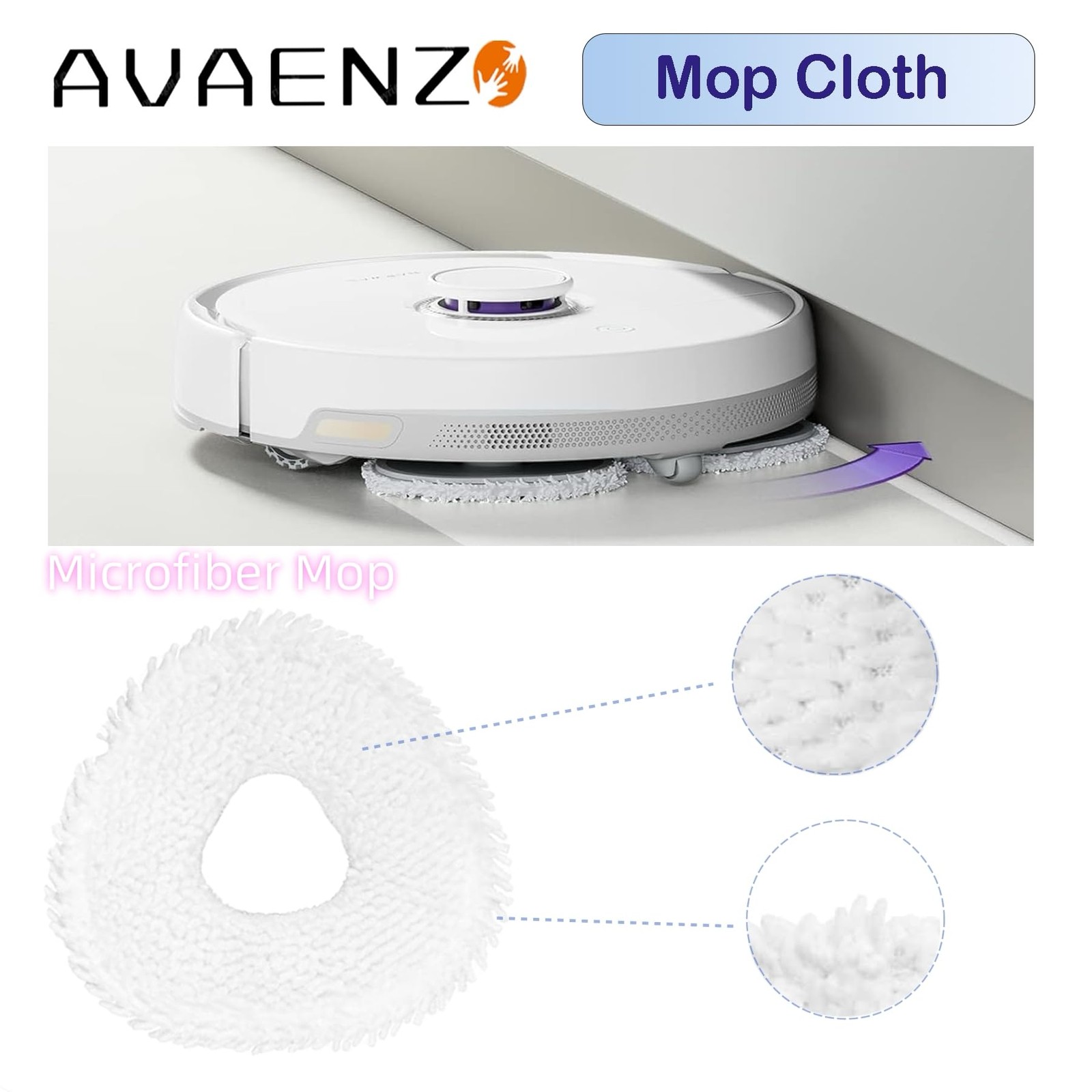 12 Pack Mop Pads with Narwal Freo X/Z Ultra Z10 Freo J3 J4 YJCC012 YJCC015 Mi…