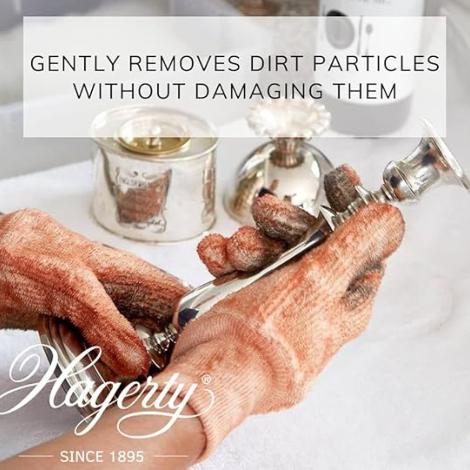 Hagerty Silver Gloves Polishing Cleaning Mitts Jewellery Cutlery Tarnish Removal