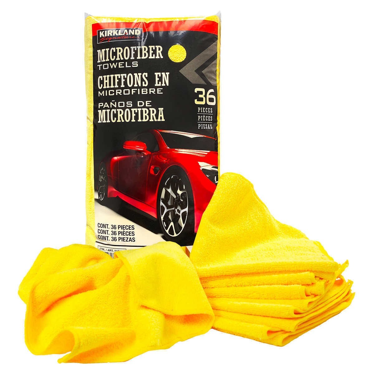 Kirkland Signature Ultra Microfiber Towels Auto Home, 16in x 16in, 36-count