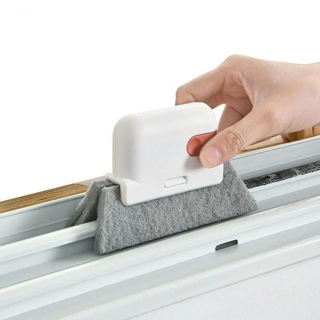 Window Sill Cleaner Tool Hard Bristle Crevice Cleaning Brush Multifunctional 4Pc