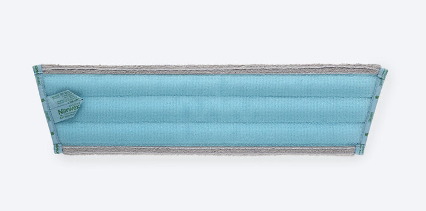Norwex BacLock Wet Mop Pad Large Graphite Teal Microfiber Mop Refill New 1 Count