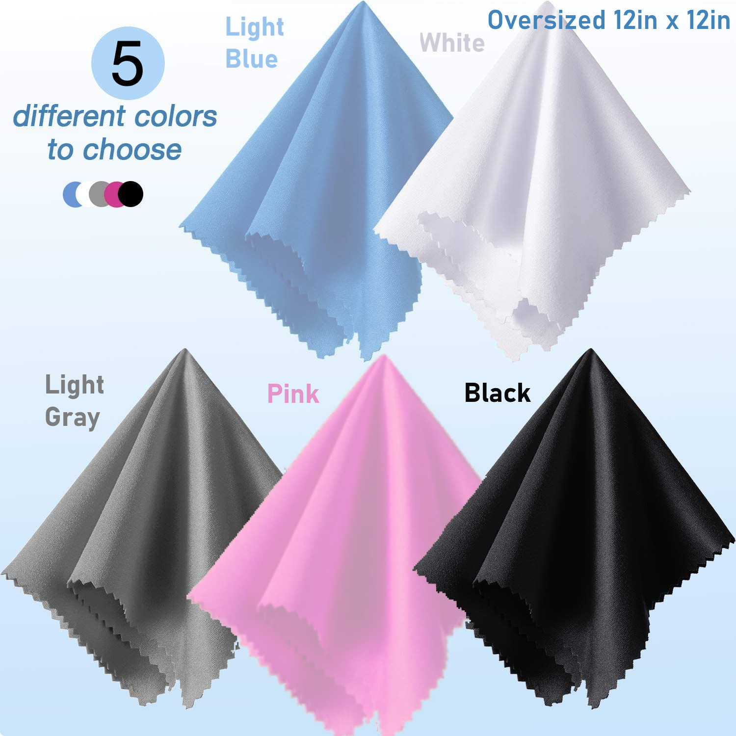 Oversized Microfiber Cleaning Cloth 30x30CM(12x12inch )for TV Screens Lens Phone