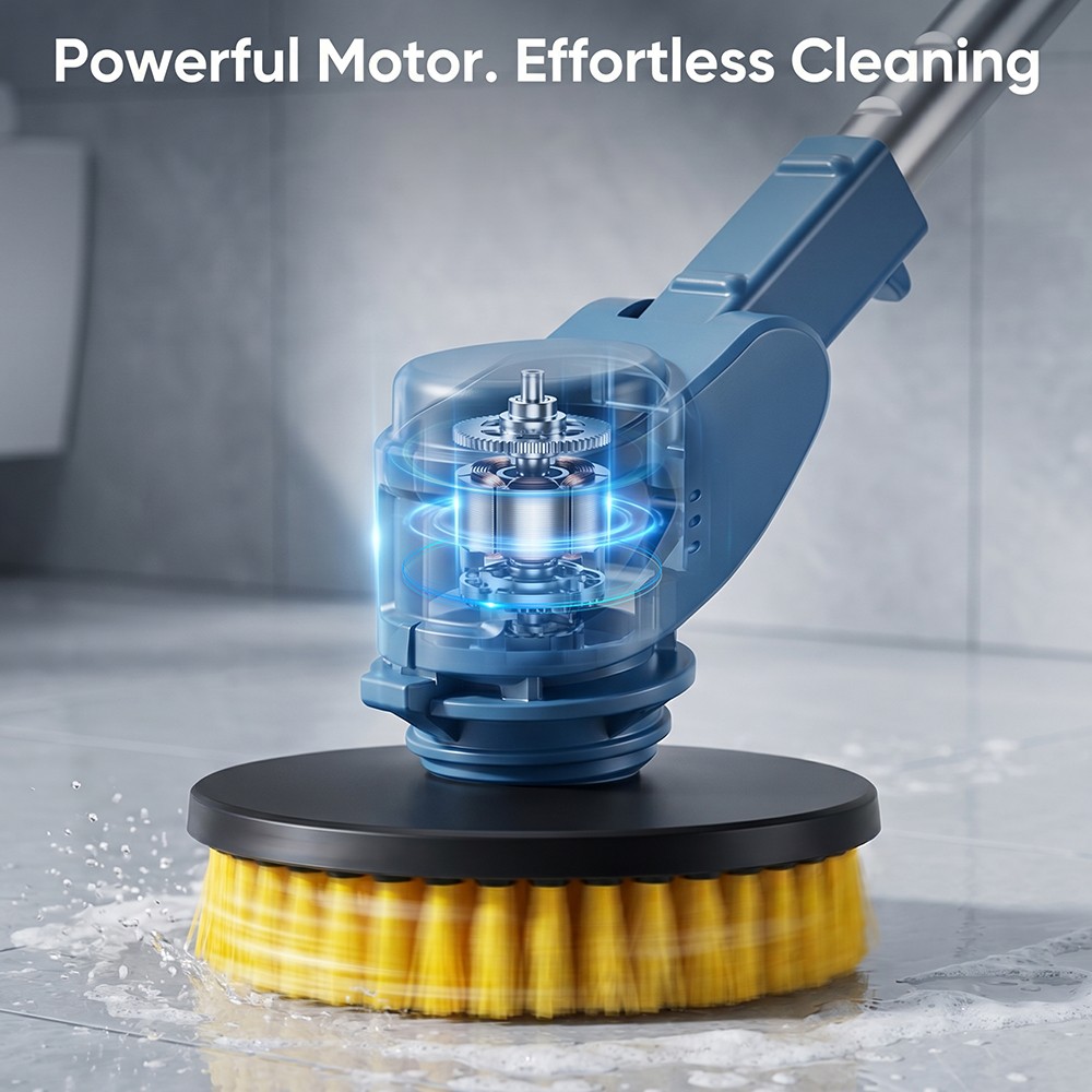 Electric Spin Scrubber,Cordless Cleaning Brush With 3 Replaceable Cleaning Heads