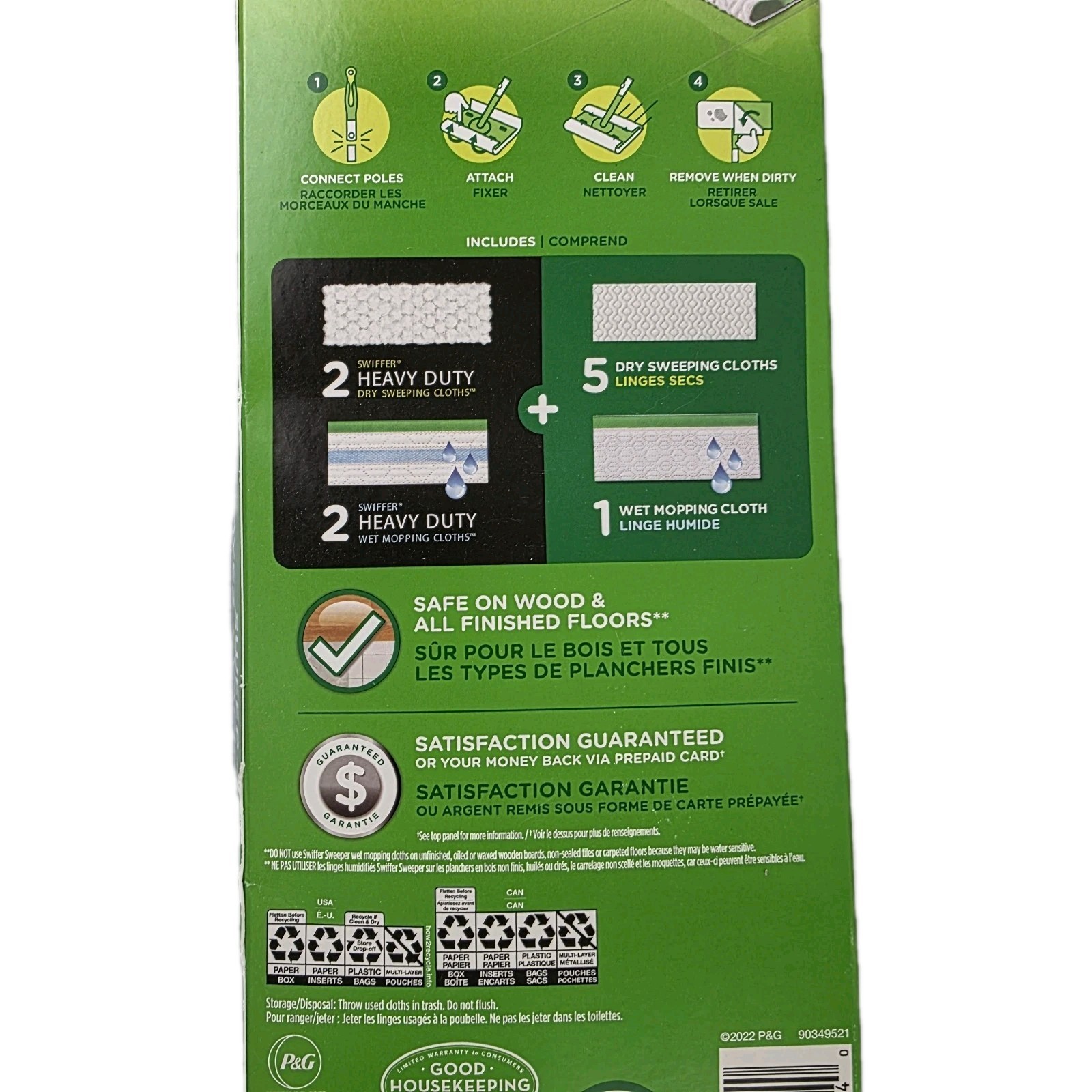 Swiffer Sweep + Mop,Broom & Mop Alternative,Dry & Wet Floor Cleaner,Fresh Scent