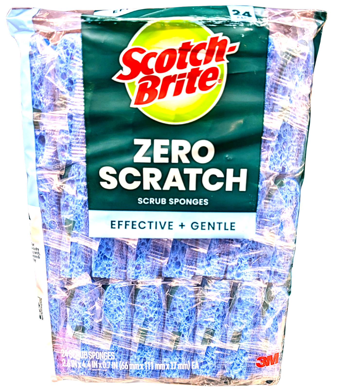 Scotch-Brite Zero Scratch Blue Scrub Sponges 24 Count