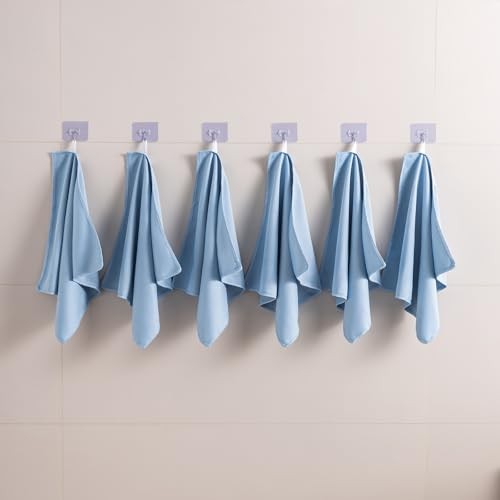 Microfiber Glass Cleaning Cloth 8 Pack, 16 Inch X 12 12“ X 16” – 8 Pack Blue
