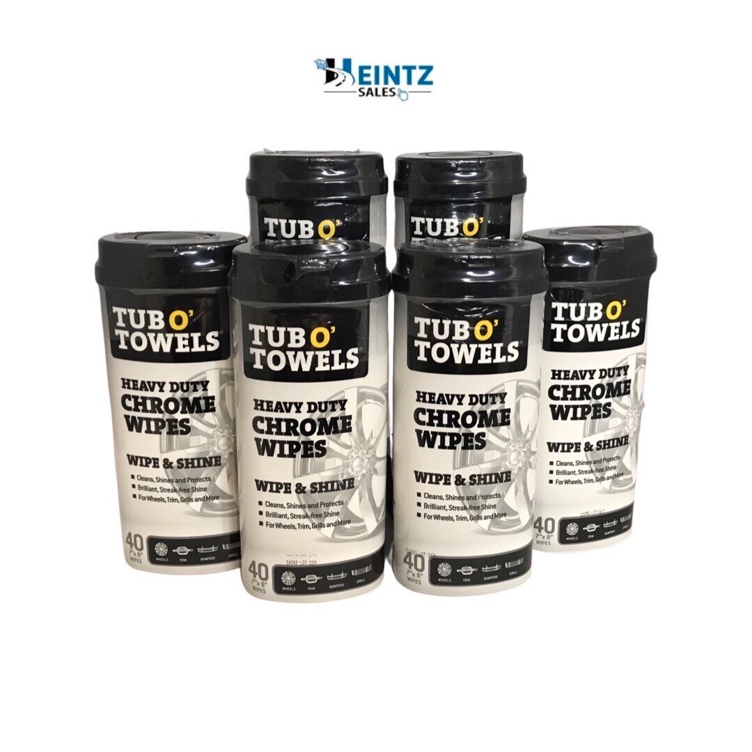 Tub O Towels TW40-CHR ( 6-Containers) Heavy Duty Chrome 40 Count Wipes