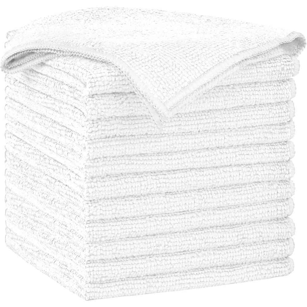 Microfiber Cleaning Cloth 12 Pack Soft Absorbent Towels for Cars Kitchen Home